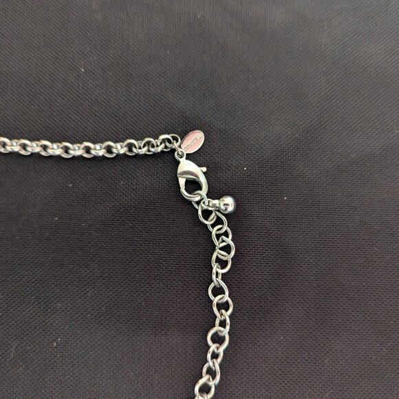 Chico's matte silver burnished metal statement necklace - Picture 3 of 4